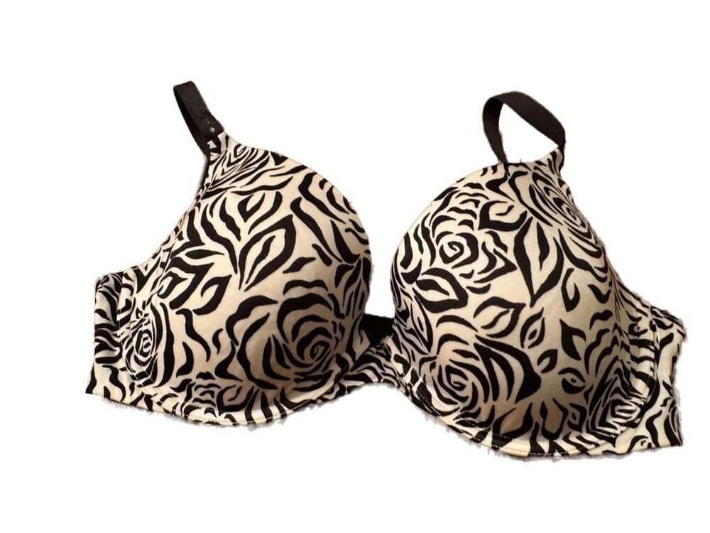 Victoria's Secret BioFit Demi Uplift Bra, Size 38C, Zebra Rose Print

B993